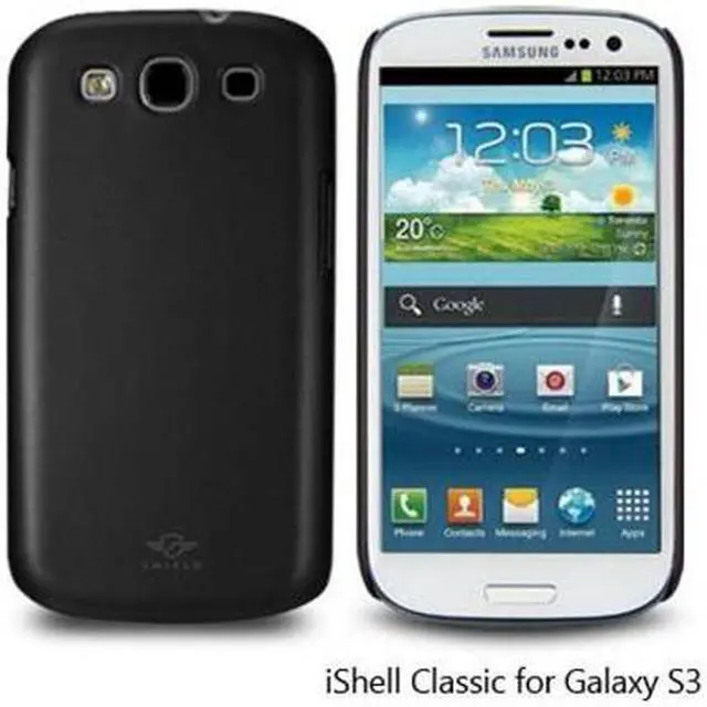 Main image of Shield classic iShell Black Snap-On Case + High Quality Screen Protector for Samsung Galaxy S3 i9300 Model CS-SAM-i9300-BL