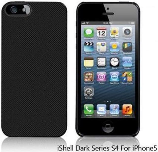 Main image of Shield iShell Dark Checker Snap-On Case + High Quality Screen Protector for iPhone 5 Model CS-APP-iP5-CHECK