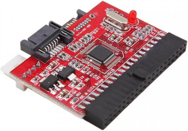 Alt view image 2 of 2 - NEON SATA to IDE Interface Converter includes Data and Power Cables. Use any SATA Hard Drive in an IDE system. Horizontal Model RDX-629