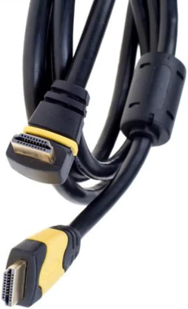 Alt view image 2 of 6 - NEON HDMI Audio Video Cable Angled Connection High Performance Black 5ft. Model S-PC-0317