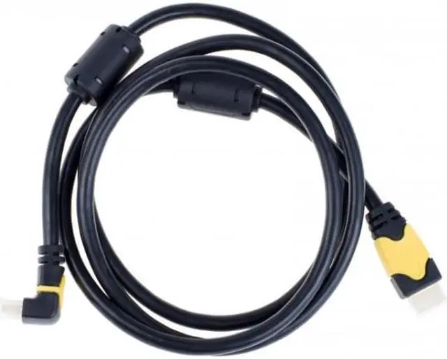Alt view image 4 of 6 - NEON HDMI Audio Video Cable Angled Connection High Performance Black 5ft. Model S-PC-0317