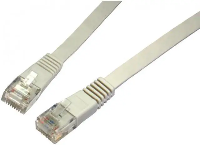 Alt view image 2 of 4 - NEON Network Cable Patch Cord CAT6 RJ45 UTP Flat 60ft. Grey Model SX499D