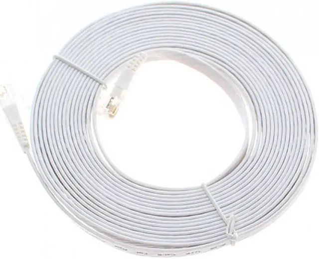 Alt view image 3 of 4 - NEON Network Cable Patch Cord CAT6 RJ45 UTP Flat 60ft. Grey Model SX499D
