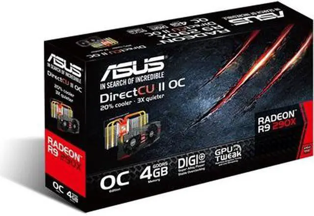 Alt view image 5 of 6 - ASUS 4GB Radeon R9 290X GDDR5 512-Bit PCI Express 3.0 HDCP Ready CrossFireX Support Video Card Model R9290X-DC2OC-4GD5