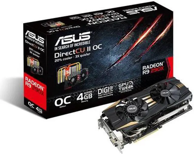 Alt view image 4 of 6 - ASUS 4GB Radeon R9 290X GDDR5 512-Bit PCI Express 3.0 HDCP Ready CrossFireX Support Video Card Model R9290X-DC2OC-4GD5