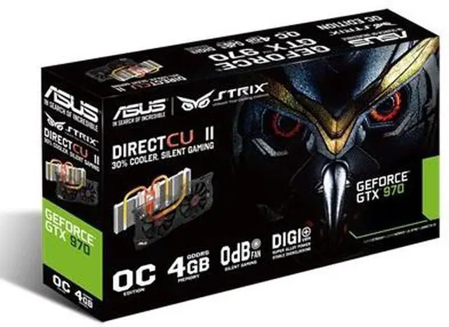 Alt view image 6 of 11 - ASUS 4GB GeForce GTX 970 GDDR5 256-Bit PCI Express 3.0 HDCP Ready G-SYNC SLI Support Video Card Model STRIX-GTX970-DC2OC-4GD5