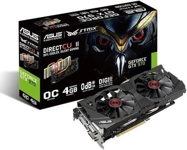 Alt view image 7 of 11 - ASUS 4GB GeForce GTX 970 GDDR5 256-Bit PCI Express 3.0 HDCP Ready G-SYNC SLI Support Video Card Model STRIX-GTX970-DC2OC-4GD5