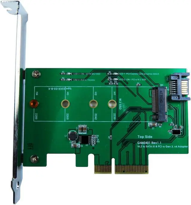 Alt view image 5 of 7 - ZTC Lightning Card Converts both M.2 PCIe 4x Lane or M.2 SATA SSD To PCI-e Internal Card. UP To 1.6GB/s on the 4x PCIe Model ZTC-EX001