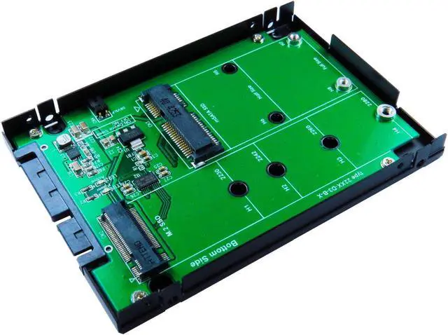 Alt view image 4 of 7 - ZTC 2-in-1 Sky 2.5" Enclosure M.2 (NGFF) or mSATA SSD to SATA III Board Adapter. Multi Size Fit with High Speed 6.0GB/s. Model ZTC-EN005