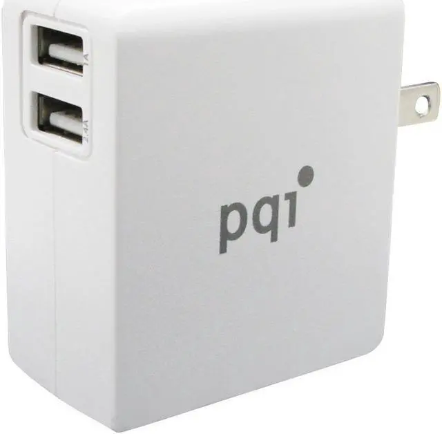 Alt view image 4 of 7 - PQI i-Charger Mini 18W Phone and Tablet USB Charger 2.4A + 1.0A Output US Edition Model 6PCZ-009R0002A