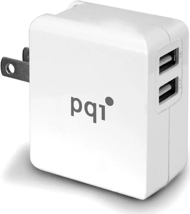 Main image of PQI i-Charger Mini 18W Phone and Tablet USB Charger 2.4A + 1.0A Output US Edition Model 6PCZ-009R0002A