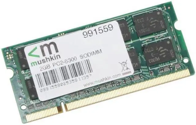Alt view image 2 of 3 - Mushkin Enhanced 2GB Essentials DDR2 PC2-5300 667MHz 200-Pin Laptop Memory Model 991559