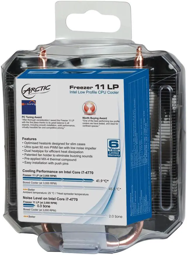 Alt view image 5 of 7 - Arctic Freezer 11 LP CPU Cooler 100W 92mm For Intel Sockets Model UCACO-P2000000-BL