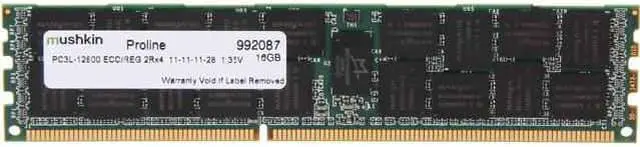 Main image of Mushkin Enhanced 16GB Proline DDR3 PC3L-12800 1333MHz 240-Pin Server Memory Model 992087
