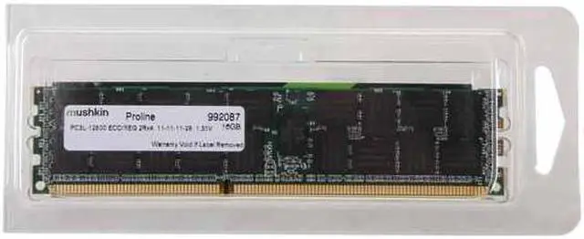 Alt view image 3 of 3 - Mushkin Enhanced 16GB Proline DDR3 PC3L-12800 1333MHz 240-Pin Server Memory Model 992087