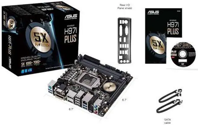 Alt view image 3 of 5 - ASUS LGA 1150 Intel H97 HDMI SATA 6Gb/s USB 3.0 Mini ITX Intel Motherboard Model H97I-PLUS