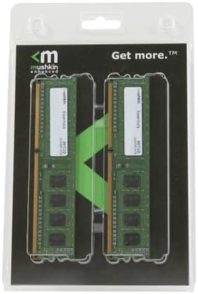 Alt view image 3 of 3 - Mushkin Enhanced  4GB (2 x 2GB) Essentials DDR3 PC3L-12800  1600MHz 240-Pin Desktop Memory Model 997029