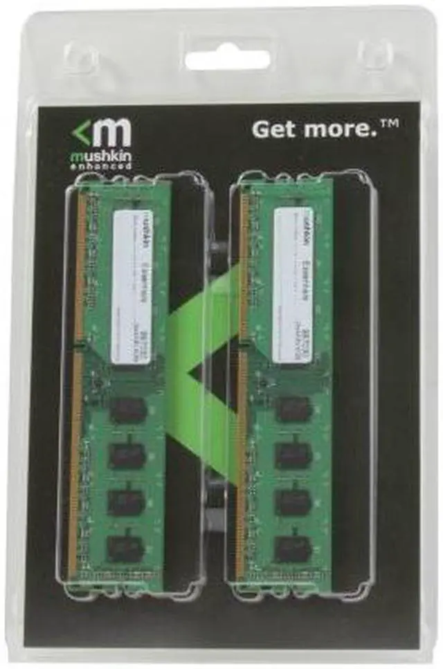 Alt view image 3 of 3 - Mushkin Enhanced 8GB (2 x 4GB) Essentials DDR3 PC3L-12800 1600MHz 240-Pin Desktop Memory Model 997030