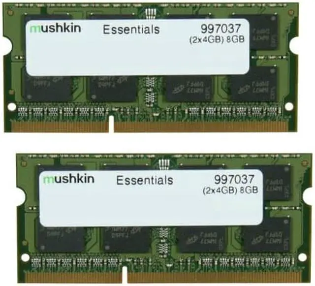 Main image of Mushkin Enhanced 8GB (2 x 4GB) Essentials DDR3 PC3L-12800 1600MHz 204-Pin Laptop Memory Model 997037