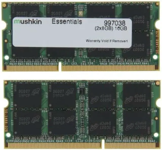 Alt view image 2 of 3 - Mushkin Enhanced 16GB (2 x 8G) Essentials DDR3 PC3L-12800 1600MHz 204-Pin  Laptop Memory Model 997038