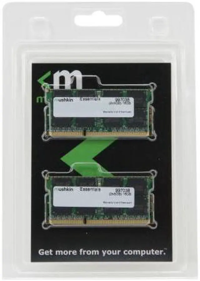 Alt view image 3 of 3 - Mushkin Enhanced 16GB (2 x 8G) Essentials DDR3 PC3L-12800 1600MHz 204-Pin  Laptop Memory Model 997038
