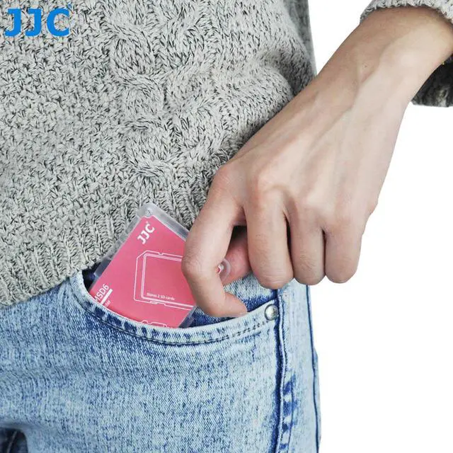 Alt view image 4 of 5 - JJC Memory Card Case for 4x microSD + 2x SD Cards Red Edition Model MCH-SDMSD6CN