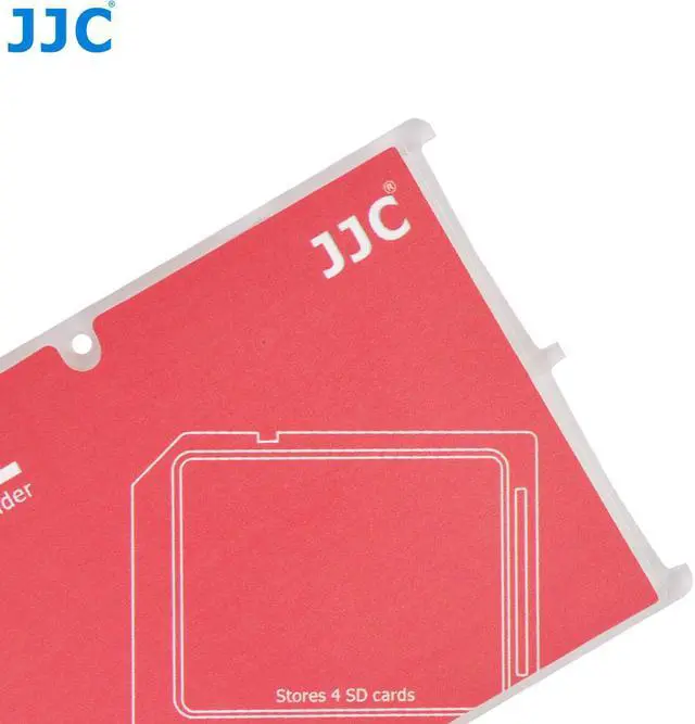 Alt view image 6 of 6 - JJC Memory Card Case for 4x SD Cards - Red Edition Model MCH-SD4CN
