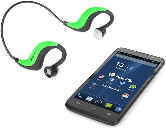 Alt view image 3 of 5 - NGS Bluetooth Sports Earphones Artica Runner Color Green Model GREENARTICA