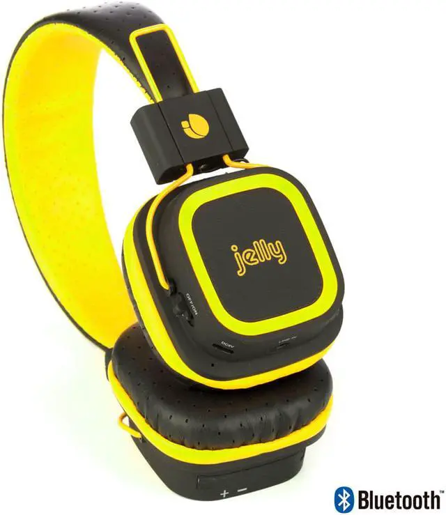 Alt view image 6 of 6 - NGS Artica Jelly Bluetooth Stereo Headphones with Micro SD Card Slot Color Yellow Model YELLOWARTICAJELLY