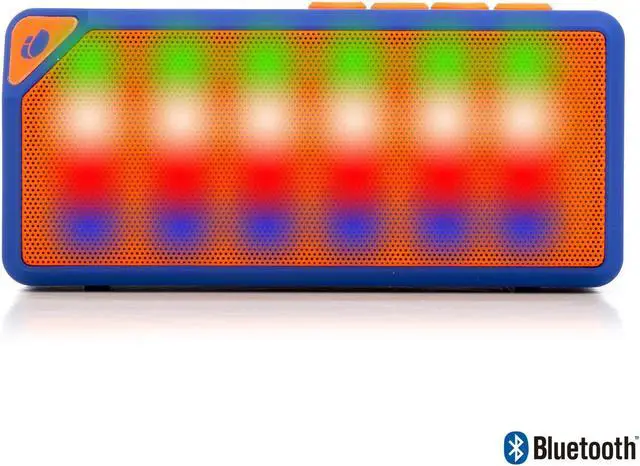 Alt view image 2 of 3 - NGS Roller Flash LED Bluetooth Speaker with USB Port, MicroSD slot and FM Radio - Blue Edition