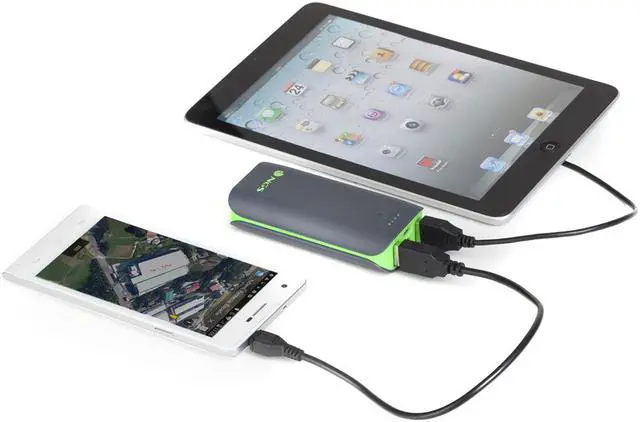 Alt view image 2 of 4 - NGS PowerPump 4400mAh Power Bank Dual Output 1x2.1A and 1x1A - Green