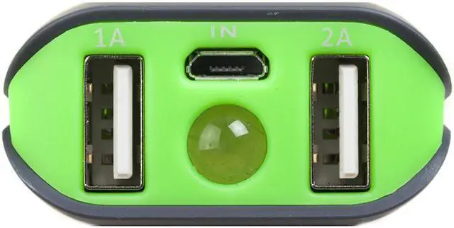 Alt view image 3 of 4 - NGS PowerPump 4400mAh Power Bank Dual Output 1x2.1A and 1x1A - Green