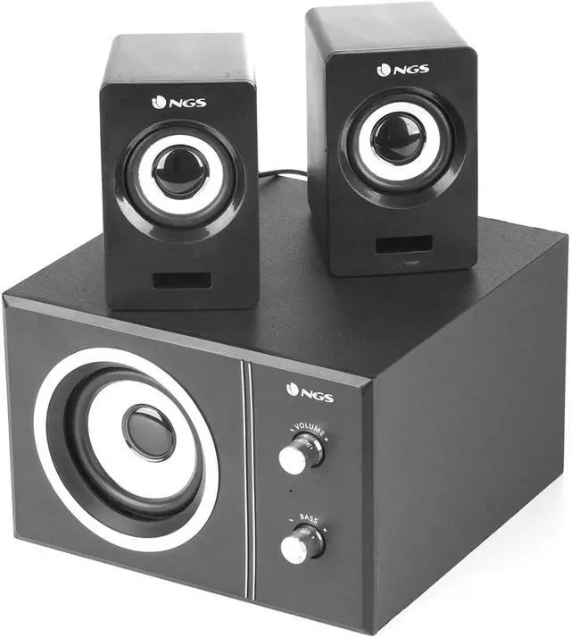 Alt view image 3 of 5 - NGS Sugar -20W USB Powered Multimedia 2.1 Speaker System with Subwoofer Model SUGAR