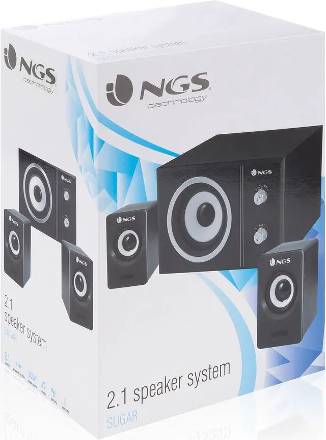 Alt view image 5 of 5 - NGS Sugar -20W USB Powered Multimedia 2.1 Speaker System with Subwoofer Model SUGAR