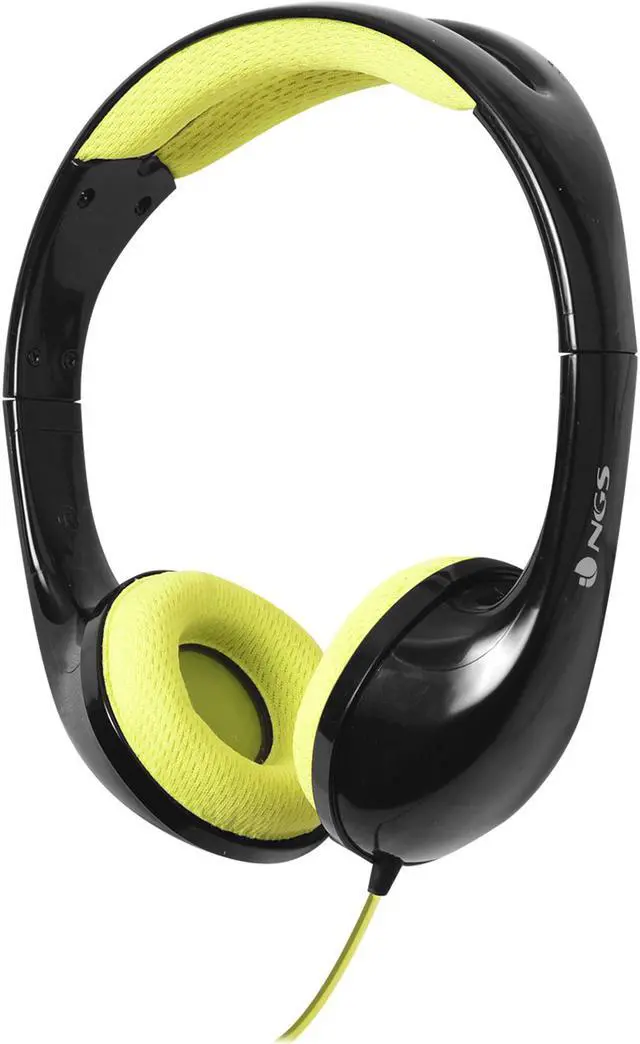 Main image of NGS Foldable Stereo Headphones, Waterproof IPX4 with Built-in Microphone Color Yellow Model SPEEDY