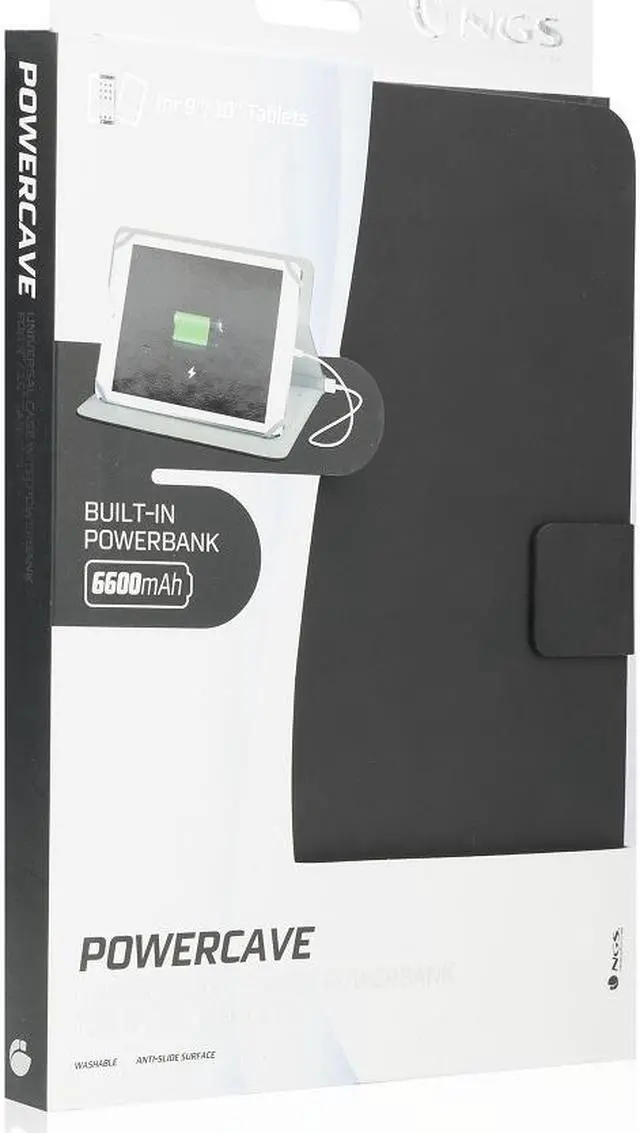 Alt view image 4 of 5 - NGS 10" Universal Tablet Case with Built-in Powerbank Model POWERCAVE