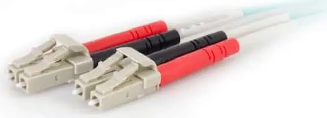 Alt view image 3 of 3 - C2G 2m LC-LC 50/125 OM4 Duplex Multimode PVC Aqua Fiber Optic Cable Model 00998