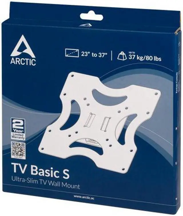 Alt view image 5 of 6 - Arctic TV Basic S Slim Fixed Wall Mount bracket for 19 -55 Inch LED LCD  Plasma TV fits, Up to 37kg weight capacity Color Black Model AEMNT00044A