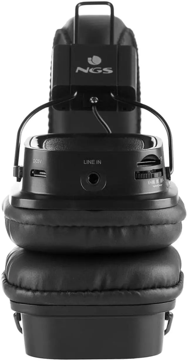 Alt view image 3 of 11 - NGS Artica Jelly Bluetooth Black Stereo Headphones with Micro SD Card Slot Model ARTICAJELLYBLACK