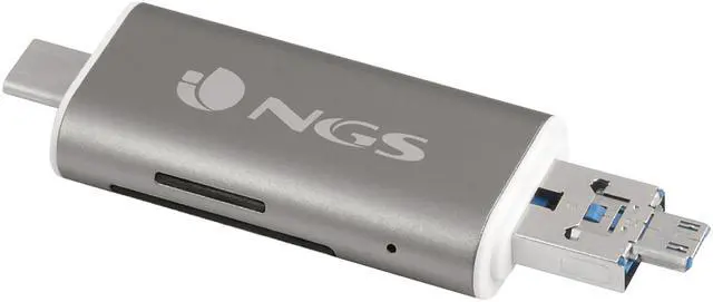 Alt view image 2 of 10 - NGS USB 5-in-1 Type C Card Reader Ally Reader Model ALLYREADER