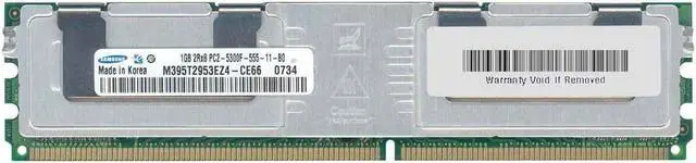Main image of Samsung 1GB DDR2 PC2-5300 667MHz ECC Fully Buffered 240-Pin Server Memory Model M395T2953EZ4-CE66