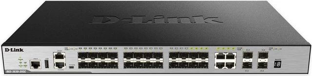 Alt view image 3 of 4 - D-Link 28 Port Layer 3 Stackable Managed Gigabit Switch including 4 10GbE Ports Model DGS-3630-28SC/SI