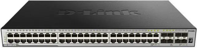 Alt view image 3 of 3 - D-Link 52 Port Layer 3 Stackable Managed Gigabit Switch including 4 10GbE Ports Model DGS-3630-52TC/SI