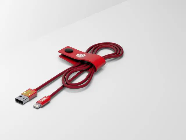 Alt view image 3 of 4 - Tribe Marvel Iron Man Lightning USB 2.0 Cable 120cm Model CLR21604