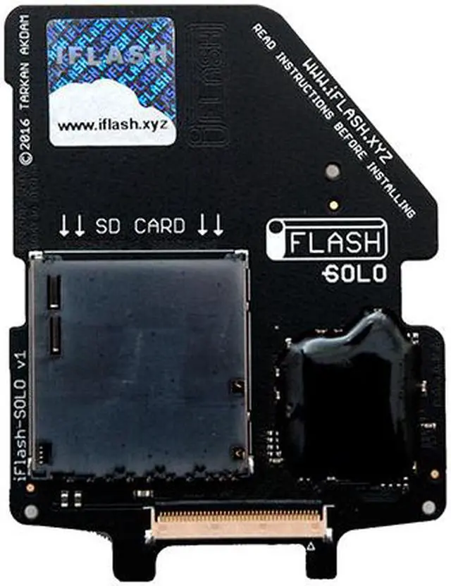 Alt view image 3 of 3 - Tarkan iFlash-Solo SDXC Adapter For the iPod. Install an SDHC or SDXC storage card to modernize your 5th gen or later iPod Model TARSOLOUSD