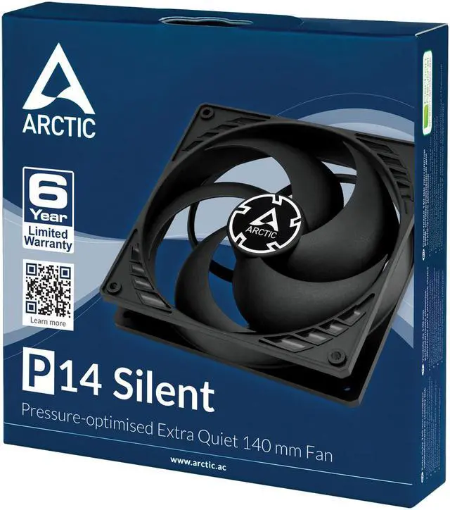 Alt view image 4 of 6 - Arctic P14 Silent Pressure optimised Extra Quiet 140mm Fan