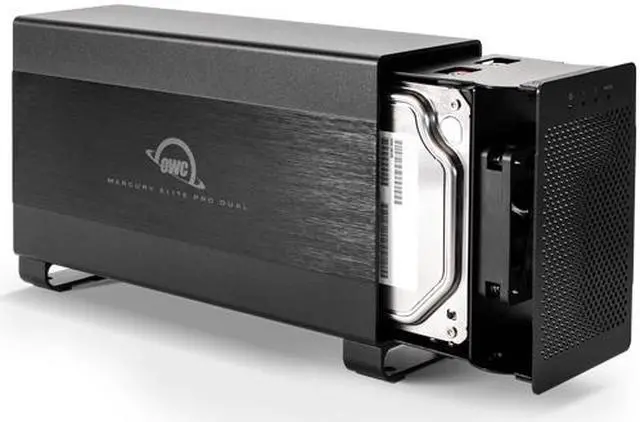 Alt view image 2 of 10 - OWC 24.0TB Mercury Elite Pro Dual USB 3.1 Gen 1 and Thunderbolt 20Gb/s RAID Storage Solution. 7200RPM W/512MB cache. Supports RAID 0, 1, span and Independent Drives. All Cables Included.