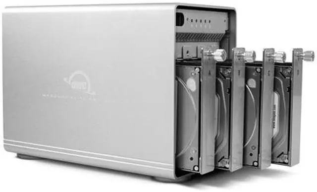 Alt view image 4 of 13 - OWC 8TB Mercury Elite Pro Quad RAID 5 Four-Drive HDD External Storage Solution. Featuring SoftRAID XT. RAID-5 Pre-Configured. USB-C and USB-A Cables Included. Model OWCMEQCTSRT08