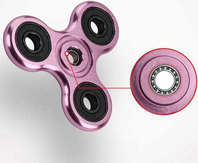 Alt view image 2 of 8 - EyezOff Rose Gold Fidget Spinner Aluminium Alloy Material 3-min Rotation Time