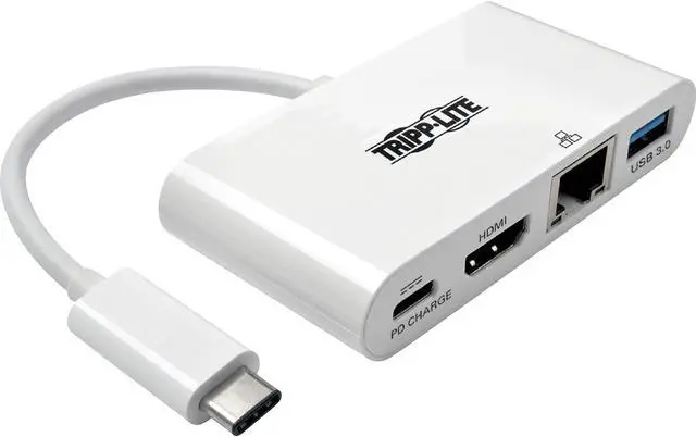 Main image of Tripp Lite USB C to HDMI Multiport Video Adapter Converter w/ USB-A Hub, USB-C PD Charging